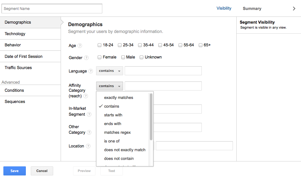 The 'build your own segment' approach