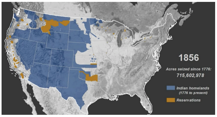 Dataviz, data visualization: how native america was taken over, an animation