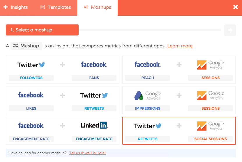 Using our Mashups you'll be able to compare metrics across applications!