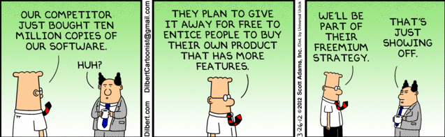 Dilbert: Freemium Model Cartoon