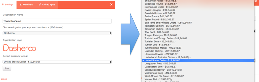 dasheroo dashboard: new release is live