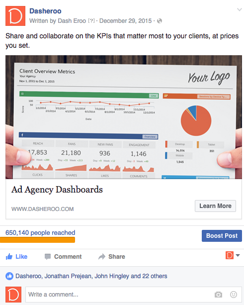 Dasheroo for Agencies - KPIs