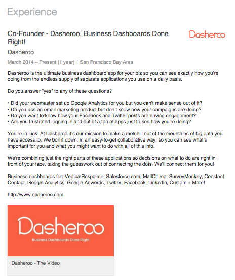LinkedIn Profile: Adding video to your profile.