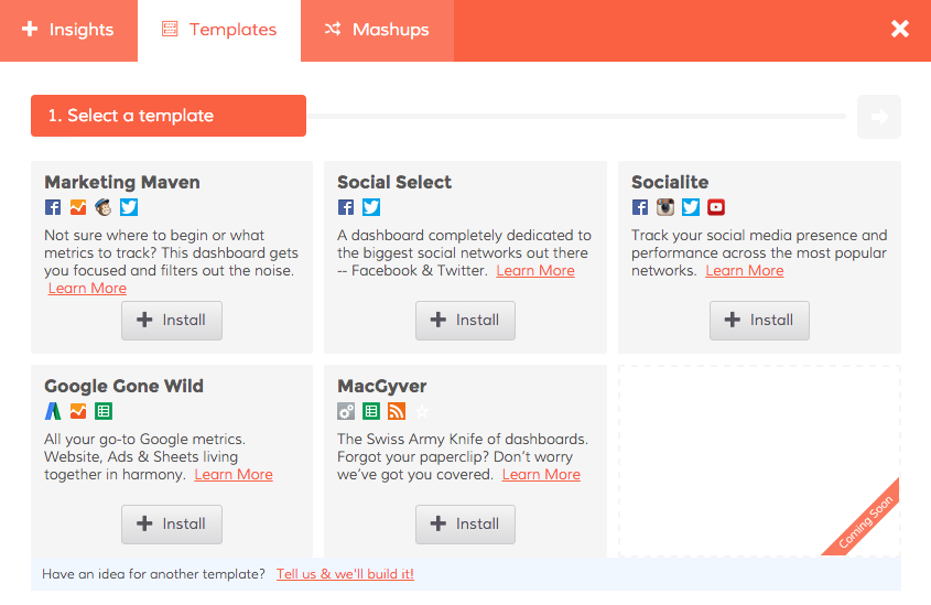 Dasheroo's Google Gone Wild Dashboard template