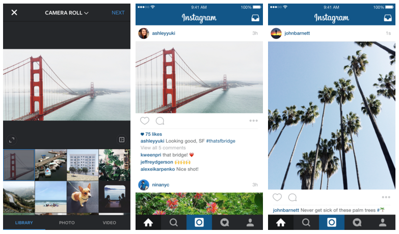 Instagram landscape feature