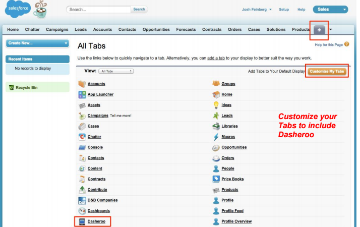 Dasheroo dashboards in Salesforce